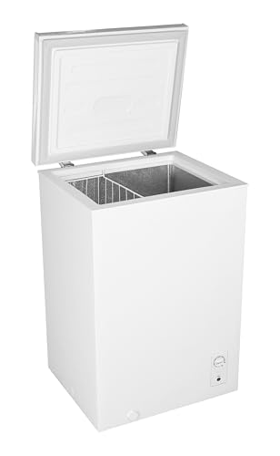 YUNA FROSTER 100 D Gefriertruhe | DUAL Modus | mit Drahtkorb | Kühlen und Gefrieren | 4 Sterne Gefrierfach (weiß)