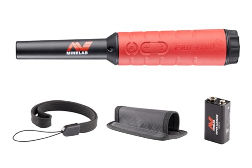 Minelab - Wasserdichter Pinpointer Metalldetektor für Experten mit Ton-ID und Einstellbarer Empfindlichkeit (eingebaute Taschenlampe, Holster und Umhängeband im Lieferumfang enthalten) (PRO-FIND 40)