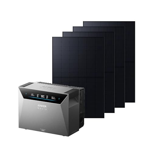 Anker SOLIX 4 Pro Solarbank + 4× 500W Solarpanels