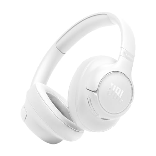 JBL Tune 730 BT Wireless Over-Ear-Kopfhörermit JBL Pure Bass Sound, Bis zu 76 Stunden Musikwiedergabe, Bluetooth 6.0, leichtem, faltbarem Design, Google Fast Pair, Microsoft Swift Pair, Weiß