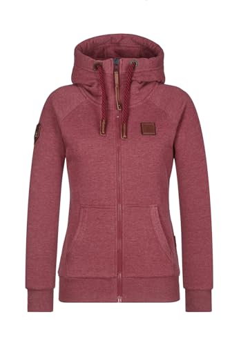 Naketano Damen Sweatjacke Brazzo, Farbe:Dark red Melange, Größe:L