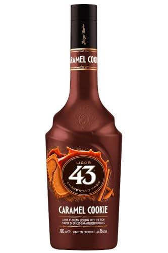 Licor 43 Caramel Cookie Likör (1 x 700 ml) – Cremiger Karamell-Keks-Likör mit Vanille, Zimt und Zitrus – Spanischer Genuss auf Eis
