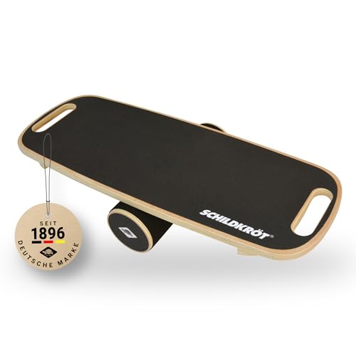 Schildkröt WoodenBalance Board aus Echtholz, rutschfeste Oberfläche, inklusive Anleitung, im Farbkarton, 960243