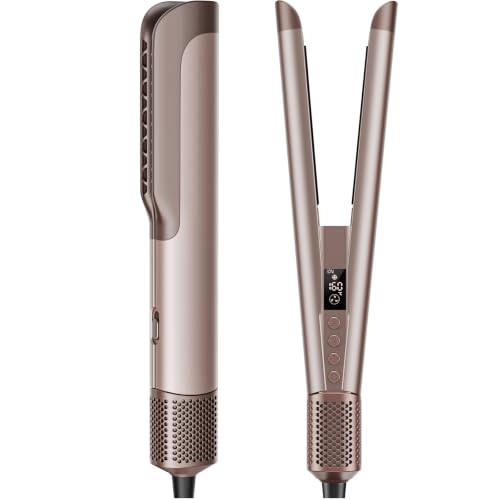 Airstraight Glätteisen Föhn 2in1 - Air Haarglätter für Nass-zu-Trocken Haar