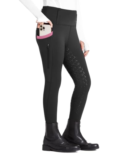 FitsT4 Sports Kinder Reithose Mädchen Reitleggings Vollbesatz Hohe Taille