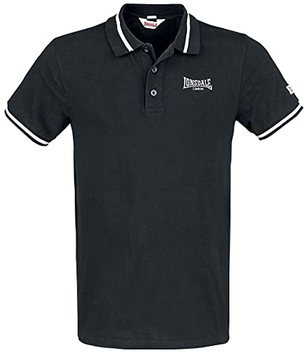 Lonsdale London Causton Männer Poloshirt schwarz L 100% Baumwolle Basics, Casual Wear, Streetwear