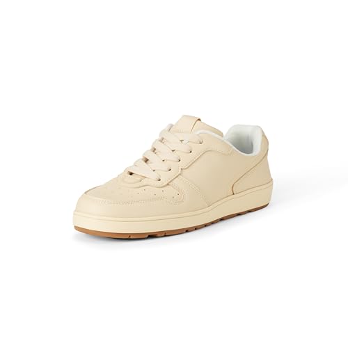 Amazon Essentials Unisex Kinder Niedrige Schnür-Sneakers, Creme, 28 EU