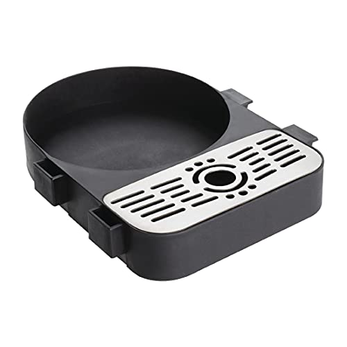 Olympia Tropfschale für 5 L Olympia Airpot DL164 (separat erhältlich), Schwarz & Silber, Größe: 40(H) x 260(B) x 205(T)mm, Abnehmbare Tropfschale aus Stahl, Spülmaschinengeeignet, CL049