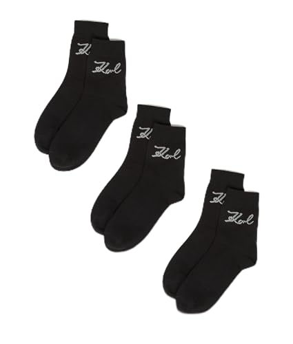 Karl Lagerfeld Damen K/Signature Logo Sock (3 Pack) Black 39-42