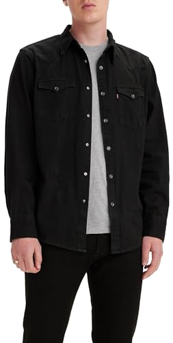 Levi's Herren Barstow Western Standard Hemd,Marble Black Denim Rinse,XXL
