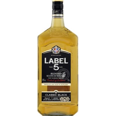 Label 5 , Blended Whisky , 1L , rauchig - torfiges Aroma , mehrfacher Preisgewinner , gut zum Mischen geeignet