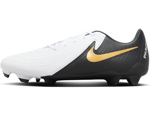 Nike Herren Phantom GX II Academy FG/MG Sneaker, White Black MTLC Gold Coin, 45 EU