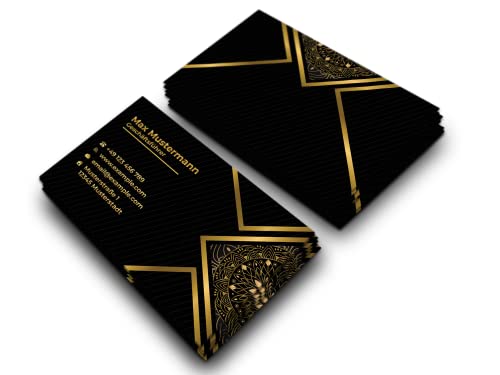 Premium Visitenkarten personalisiert (85x55mm), Premium Papier, hochwertiger Druck + hohe Qualität, selbst gestalten für Business, Unternehmen, Startup & privat (Royal Class)