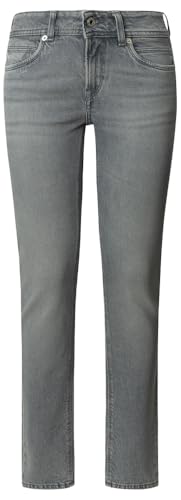 Pepe Jeans Damen Slim Jeans LW Iconic Brooke Jeans, Grau (Denim-8SA), 29W / 30L, Grau (Denim-8SA), 29 W/30 L
