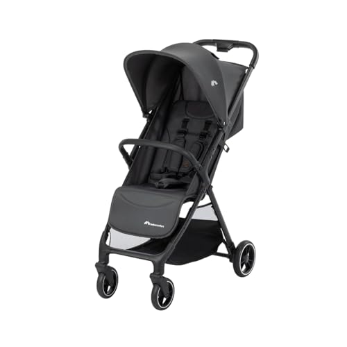 Bebeconfort Azur, Kinderwagen Buggy Kompakt, 0–3 Jahre (15 kg), Leichter Reisebuggy, Automatisch Einhändig Klappbar, Stufenlos Flach Verstellbar, Großer Korb, Mineral Graphite