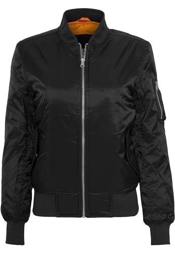 Urban Classics Damen Bomberjacke, Militärmantel, Schwarz, M