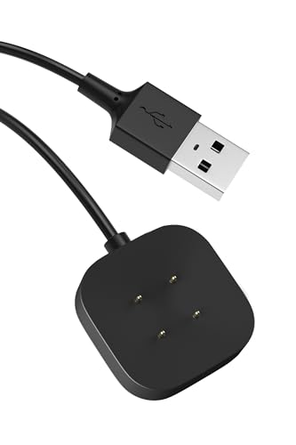 Yaekea Ladekable Kompatibel mit Fitbit Versa 4 /Sense 2 /Versa 3/Sense USB Magnetisches Ladegerät für Fitbit Versa 3 /Versa 4 /Sense/Sense 2 Health & Fitness Smartwatch Ladestation 3.3ft /100cm