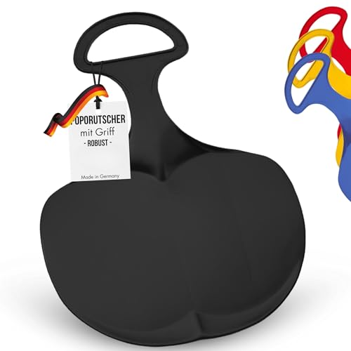 Lenkschlitten mit Griff - robuster Poporutscher Made in Germany in Schwarz