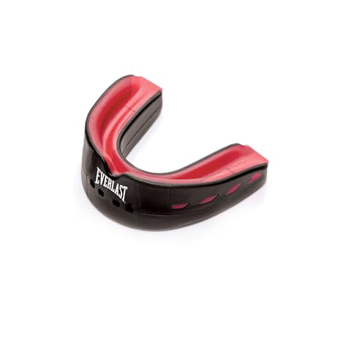Everlast Evershield Doppel-Mundschutz (Schwarz/Rot), Zahnschutz, Boxen