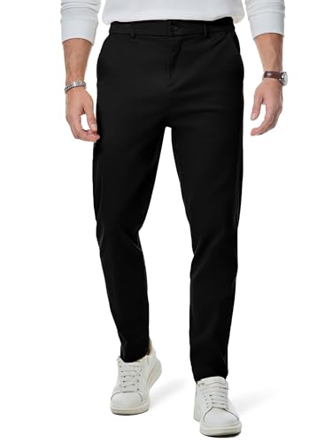 Elegancity Herren Chino Hose Casual Chinohose Baumwolle Freizeithose Arbeitshose Stretch Outdoorhose Pants Trousers Business schwarz L