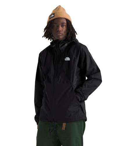 THE NORTH FACE - Herren Antora Regenjacke mit Kapuze - Wasserdicht, Winddicht, Atmungsaktiv - DryVent-Obermaterial - Recycelte Materialien-TNF Black-NPF, M