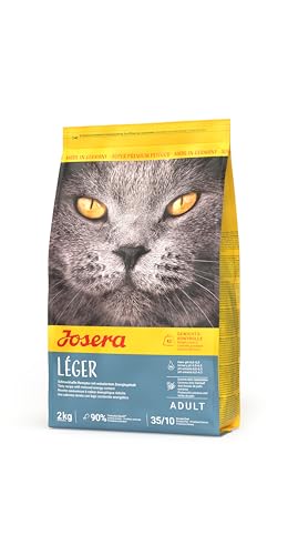 JOSERA Léger (1 x 2 kg) | Adult | Premium Trockenfutter für ausgewachsene sterilisierte oder übergewichtige Katzen | Geflügel | wenig Fett & viel Protein | weizenfrei | Katzenfutter | 1er Pack