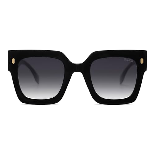 SOJOS Retro Quadratische Cateye Übergroße Sonnenbrille SJ2194
