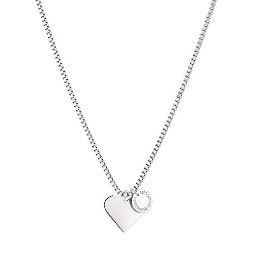 LIEBESKIND BERLIN TIME & JEWEL LJ-0503-N-45 Damen Collier Herz Edelstahl Silber 45 cm One Size