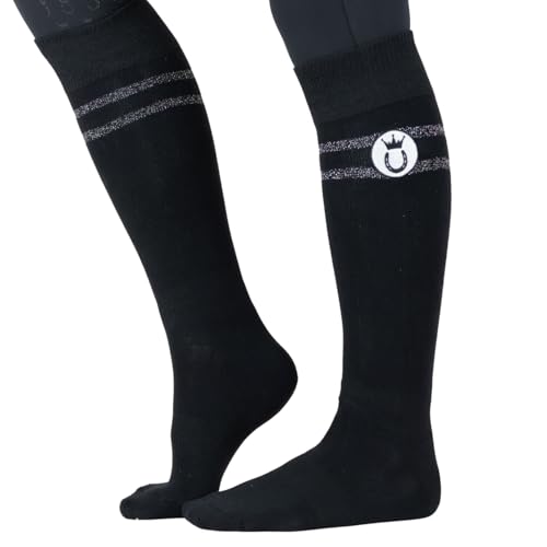 Royal Horsemen Reitsocken Damen & Mädchen, GlitterBlack Gr. 35-38