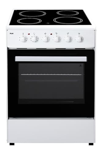 PKM EH4-60GK8 Standelektroherd | 60 L | 60 cm breit | 8 Backofenfunktionen | Glaskeramikkochfeld | 8500 W | Fettpfanne & Grillrost | Energieeffizienzklasse A