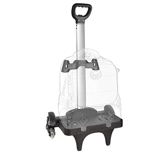 Amythe Trolley für Schulrucksack, Rucksackwagen Aluminiumlegierung Klappwagen Schultasche Reisegepäck Trolley für Kinder, 6 Räder mit Kantenschutz