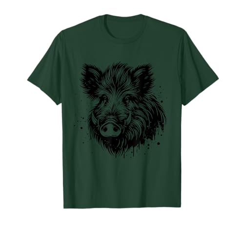 Jäger T-Shirt Wildschwein Keiler Jagd Jäger Wildschwein T-Shirt