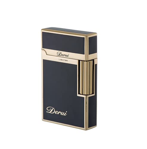 (Verkauft ohne Gas) Tragbares Feuerzeug Butangas Nachfüllbar Weiche Flamme Feuerzeug Geschenk (Gold)