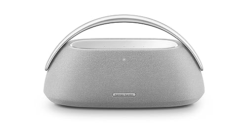 Harman Kardon Go + Play 3 Bluetooth Box in Grau – Tragbarer Lautsprecher mit 8-Stunden-Akku und kräftigem Bass, UK Stecker (Typ G)