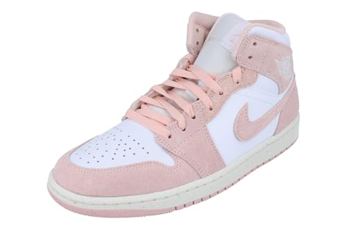Nike Air Jordan 1 Mid Se Herrenschuhe, White/Legend Pink Sail, 45 EU