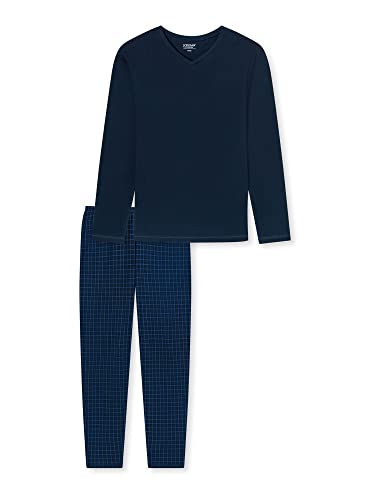 Uncover by Schiesser Herren Schlafanzug lang, Nachtblau, 52