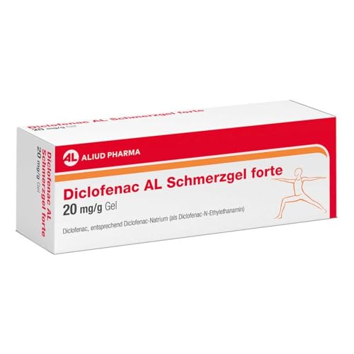 Diclofenac AL Schmerzgel forte 20 mg/g Schmerzgel, 180g, bei akuten Prellungen, Zerrungen & Verstauchungen Zur kurzzeitigen lokalen Behandlung von leichten bis mäßig starken Schmerzen
