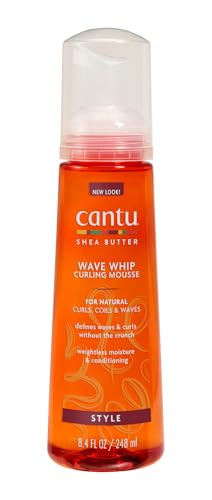 Cantu Wave Whip Locken-Mousse mit Sheabutter für natürliches Haar, 248 ml (1er-Packung)