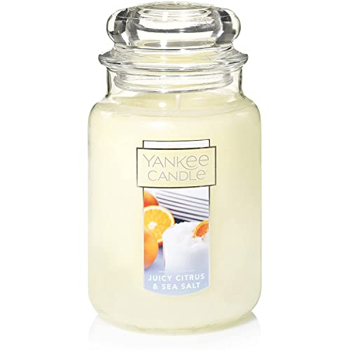 Yankee Candle Juicy Duftkerze mit Zitrus- und Meersalzduft, klassisch, 625 ml, großes Glas, Einzeldocht, über 110 Stunden Brenndauer
