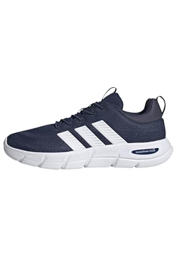 adidas Herren Cloudfoam Flex Elastic Laces Shoes, Dark Blue/FTWR White/Shadow Navy, 43 1/3 EU