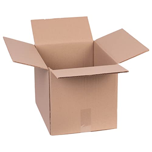 smiley pack 10 Stück Faltkartons 400 x 300 x 300 mm zweiwellig braun Versandkarton Verpackungskartons 40 x 30 x 30 cm aus Wellpappe 2 wellig Karton Pappkarton Versandbox Paket Päckchen
