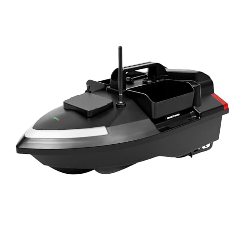 DDTABASE GPS Futterboot 500M,Köderboot Boot Fernbedienung Futterboot mit 3 Köderboxen,12000mAh Akku,Fernbedienung Angeln,Köderlieferboot Drahtlose,Nachtangeln, LED Suchscheinwerfer