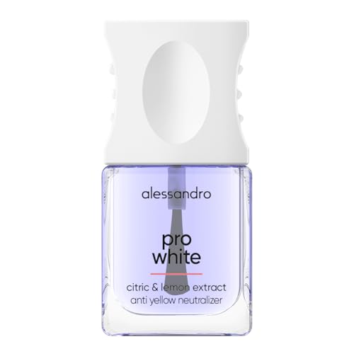 alessandro Pro White - Pflegender Nagelaufheller - Nagelweißer Pflegelack für verfärbte Nägel - Schnelltrocknend & Talkfrei - Nagelpflege für alle Nageltypen - Vegan - 10ml