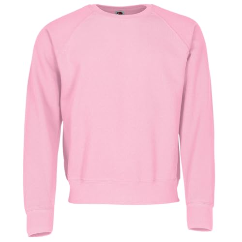 Fruit of the Loom Classic Raglan Sweat, Farbe:Rose + GRATIS MyShirt Stoffbeutel, Größe:M
