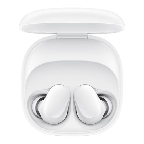 Redmi Buds 6 Play - In-Ear Kopfhörer, 36h Akkulaufzeit, 10mm Dynamik-Treiber mit 4 EQ-Einstellungen, AI-Geräuschunterdrückung für Anrufe, Bluetooth 5.4, Schnellladen für 3h Musik in 10 Minuten,White
