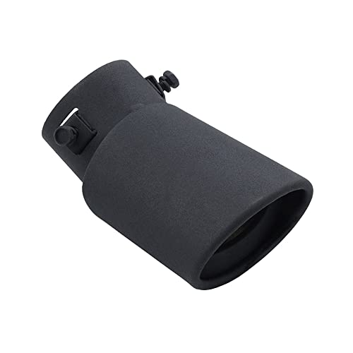 ETOPARS 63mm Auspuffblende Auto Universell Auspuff Schalldämpfer Endrohr Edelstahl Auspuffrohr Endschalldämpfer Auspuffendrohr Einzelne Auslass Biegen Schwarz