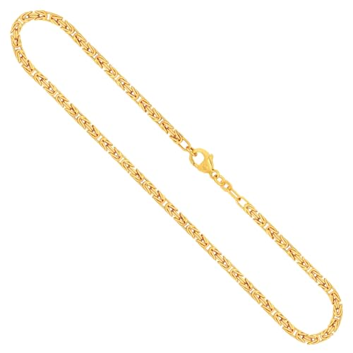 EDELIND Königskette Gold - Echtgold 333 | Kette 2.8 mm mit Stempel | Halskette aus Deutschland | Herren Goldkette mit Karabinerverschluss, Länge 60 cm, Gewicht ca. 31 g.
