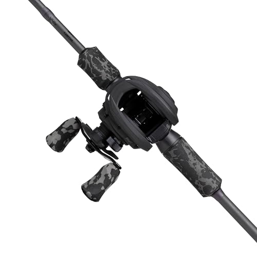 Abu Garcia MAX X Black Ops Casting Fishing Rod and Reel Combo, 1.98 m 10-40g, River Set, Baitcast Combos für Süßwasser Raubfischangler, Hecht und Zander - Schwarz