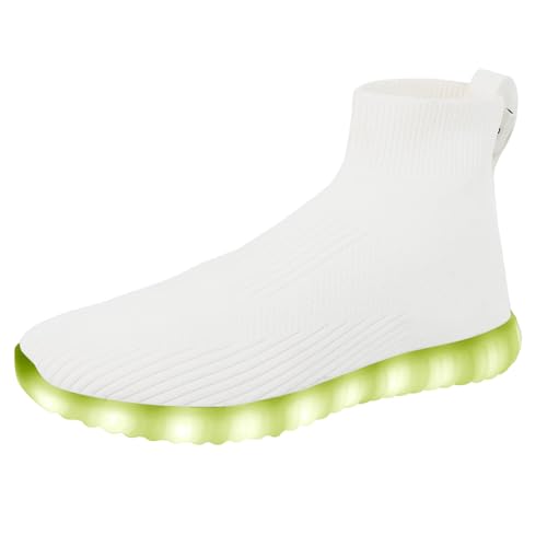LED-Schuhe mit USB-Ladefunktion für Damen und Herren, leuchtende Schuhe, Socken, Unisex, Halloween, blinkende LED-Schuhe mit Mesh-Obermaterial, leuchtet im Dunkeln, Tanzen, blinkende Turnschuhe,