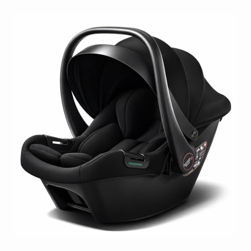 BABYVOYAGE i-Size Babyschale Autositz, Neugeborenen Autositz, Komfortabler Autokindersitz für Babys und Kleinkinder, mit Sonnendach und Guckloch,Ergonomischer Babysitz